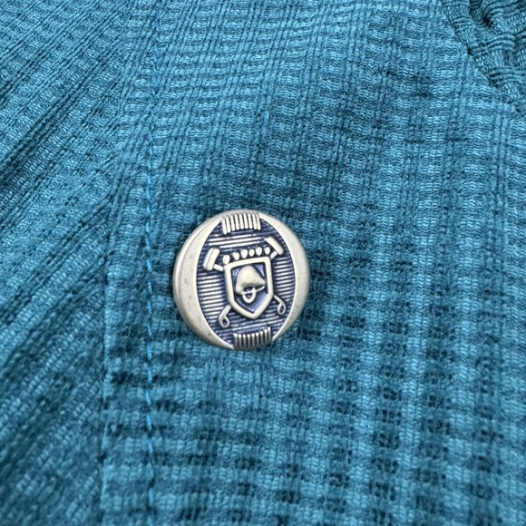 CAbi Jacket Womens Medium Green Knit Military Double Breasted Button Blazer Work - Picture 5 of 10